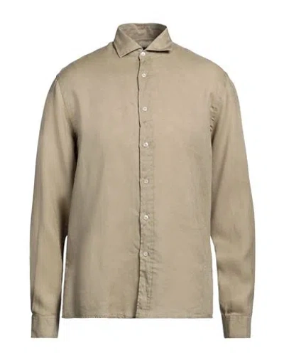 Liu •jo Man Man Shirt Sand Size 15 ½ Linen In Beige