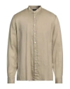 Liu •jo Man Man Shirt Sand Size 17 Linen In Beige