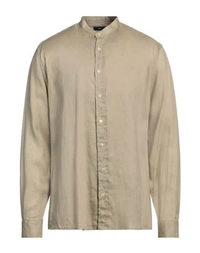 Liu •jo Man Man Shirt Sand Size 17 Linen In Brown