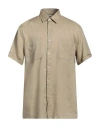 Liu •jo Man Man Shirt Sand Size M Linen In Beige
