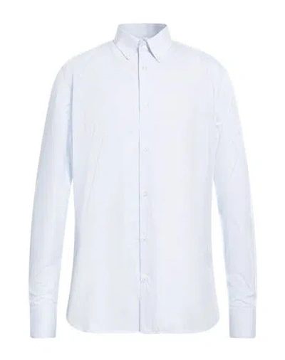 Liu •jo Man Man Shirt Sky Blue Size 16 ½ Cotton In White