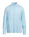 Liu •jo Man Man Shirt Sky Blue Size 15 ¾ Linen
