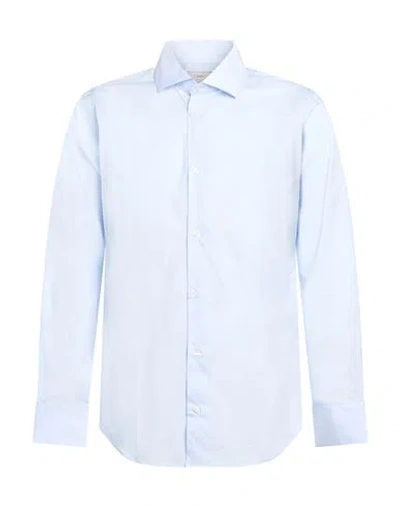 Liu •jo Man Man Shirt Sky Blue Size 17 Cotton, Elastane
