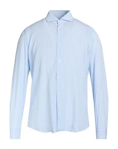 Liu •jo Man Man Shirt Sky Blue Size 17 ¾ Lyocell, Cotton, Linen