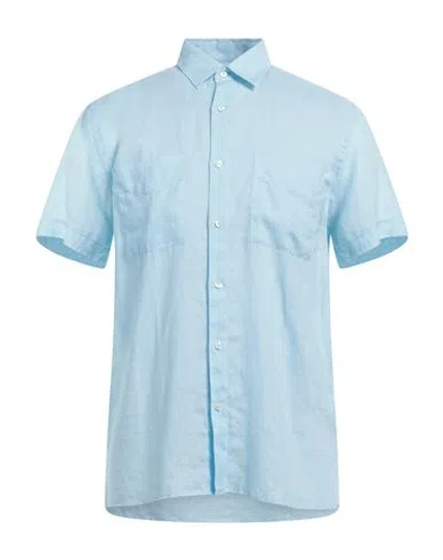Liu •jo Man Man Shirt Sky Blue Size M Linen