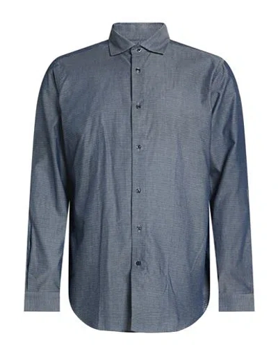 Liu •jo Man Man Shirt Slate Blue Size 17 ½ Cotton