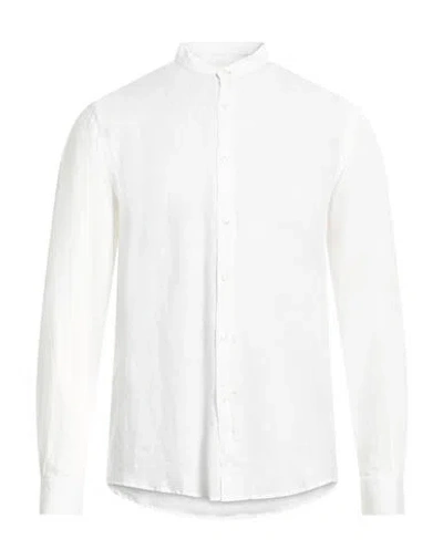 Liu •jo Man Man Shirt White Size 15 ½ Linen In White