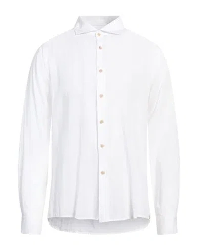Liu •jo Man Man Shirt White Size 17 Lyocell, Linen, Cotton