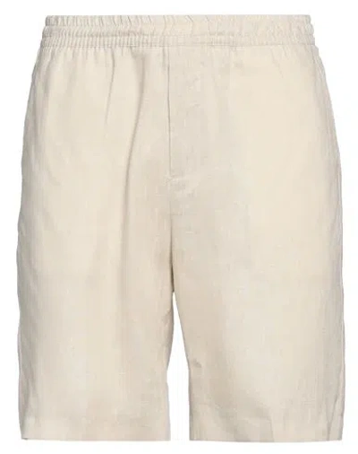 Liu •jo Man Man Shorts & Bermuda Shorts Beige Size 30 Linen In Beige