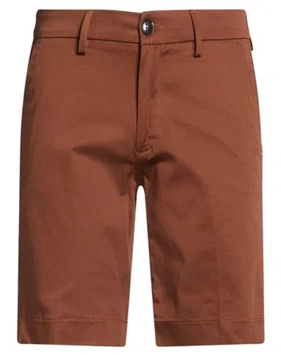 Liu •jo Man Man Shorts & Bermuda Shorts Brown Size 26 Cotton, Elastane In Animal Print