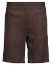 Liu •jo Man Man Shorts & Bermuda Shorts Brown Size 38 Linen In Brown