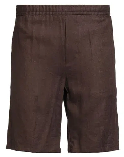 Liu •jo Man Man Shorts & Bermuda Shorts Brown Size 38 Linen