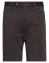 Liu •jo Man Man Shorts & Bermuda Shorts Chocolate Brown Size 28 Cotton, Elastane