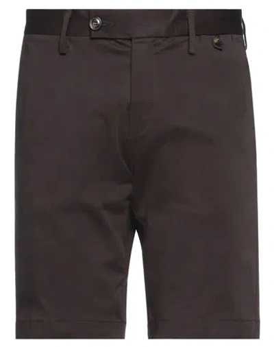 Liu •jo Man Man Shorts & Bermuda Shorts Chocolate Brown Size 28 Cotton, Elastane