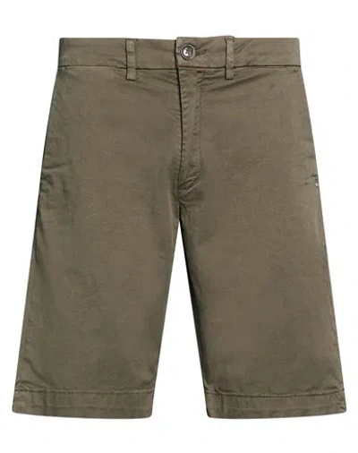 Liu •jo Man Man Shorts & Bermuda Shorts Dark Green Size 30 Cotton, Elastane In Brown