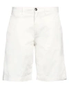 Liu •jo Man Man Shorts & Bermuda Shorts Ivory Size 34 Cotton, Elastane In White