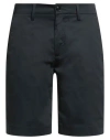 Liu •jo Man Man Shorts & Bermuda Shorts Midnight Blue Size 26 Cotton, Elastane In Blue