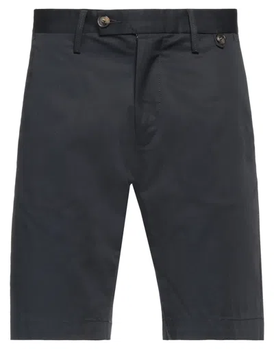 Liu •jo Man Man Shorts & Bermuda Shorts Midnight Blue Size 26 Cotton, Elastane