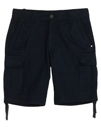 Liu •jo Man Man Shorts & Bermuda Shorts Midnight Blue Size 28 Cotton, Elastane
