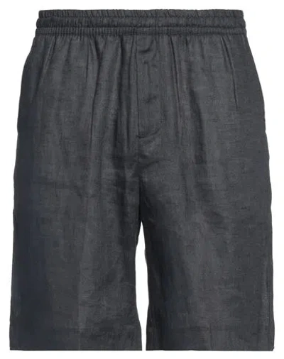 Liu •jo Man Man Shorts & Bermuda Shorts Midnight Blue Size 30 Linen In Blue