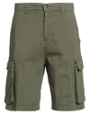 Liu •jo Man Man Shorts & Bermuda Shorts Military Green Size 28 Cotton, Elastane In Green