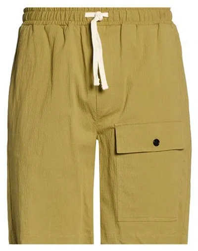 Liu •jo Man Man Shorts & Bermuda Shorts Military Green Size 32 Cotton, Elastane
