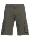 Liu •jo Man Man Shorts & Bermuda Shorts Military Green Size 32 Cotton In Green