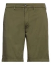 Liu •jo Man Man Shorts & Bermuda Shorts Military Green Size 34 Cotton, Elastane