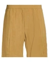 Liu •jo Man Man Shorts & Bermuda Shorts Military Green Size 40 Viscose, Linen In Brown