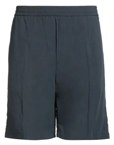 Liu •jo Man Man Shorts & Bermuda Shorts Navy Size 34 Viscose, Linen In Multi