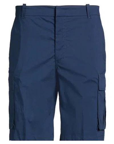 Liu •jo Man Man Shorts & Bermuda Shorts Navy Size 38 Cotton, Elastane In Blue