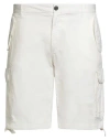 Liu •jo Man Man Shorts & Bermuda Shorts Off White Size 42 Cotton, Elastane In White