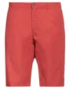 Liu •jo Man Man Shorts & Bermuda Shorts Rust Size 26 Cotton In Red