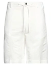 Liu •jo Man Man Shorts & Bermuda Shorts White Size 38 Viscose, Linen In White