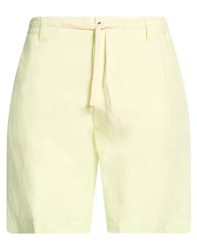 Liu •jo Man Man Shorts & Bermuda Shorts Yellow Size 32 Viscose, Linen