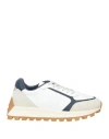 Liu •jo Man Man Sneakers White Size 7 Leather, Synthetisches Material In White