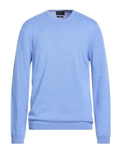 Liu •jo Man Man Sweater Azure Size Xxl Cashmere, Silk In Blue