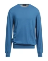 Liu •jo Man Man Sweater Azure Size 3xl Cotton In Blue