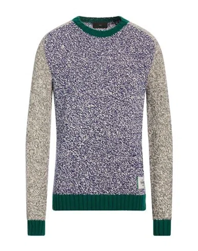 Liu •jo Man Man Sweater Blue Size L Cotton, Wool, Polyamide In Multi