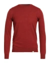 Liu •jo Man Man Sweater Brick Size 3xl Merino Wool, Acrylic In Red