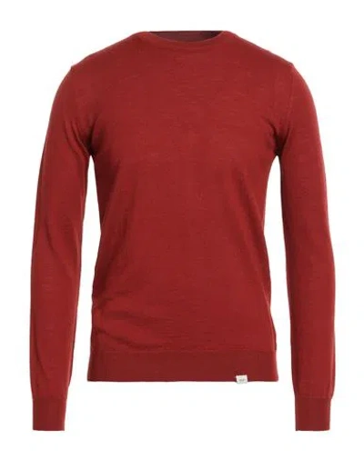 Liu •jo Man Man Sweater Brick Size 3xl Merino Wool, Acrylic In Red