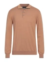 Liu •jo Man Man Sweater Camel Size Xxl Cotton, Cashmere In Beige