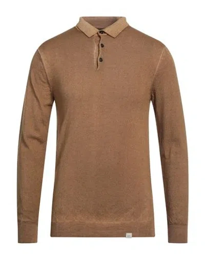 Liu •jo Man Man Sweater Camel Size L Virgin Wool