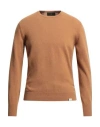 Liu •jo Man Man Sweater Camel Size L Virgin Wool, Cashmere In Beige