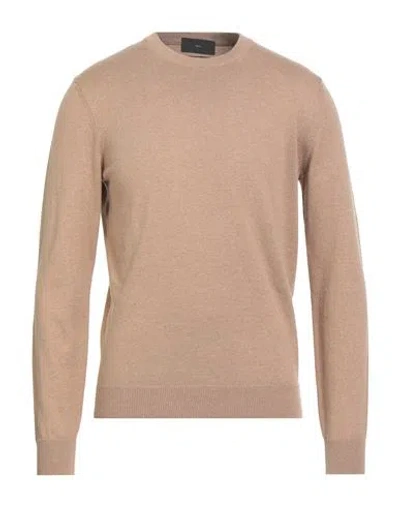Liu •jo Man Man Sweater Camel Size M Cotton, Cashmere In Sand