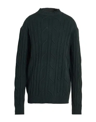 Liu •jo Man Man Sweater Dark Green Size Xxl Wool, Polyamide In Blue