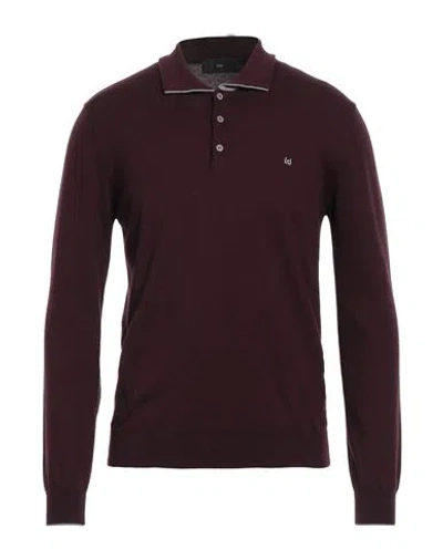 Liu •jo Man Man Sweater Plum Size M Cotton, Cashmere In Purple