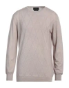 Liu •jo Man Man Sweater Taupe Size Xxl Virgin Wool In Grey