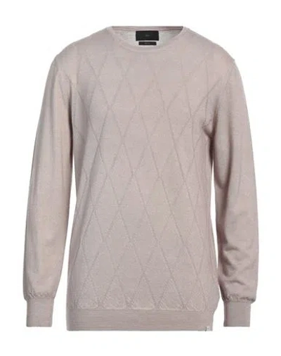 Liu •jo Man Man Sweater Taupe Size Xxl Virgin Wool In Grey