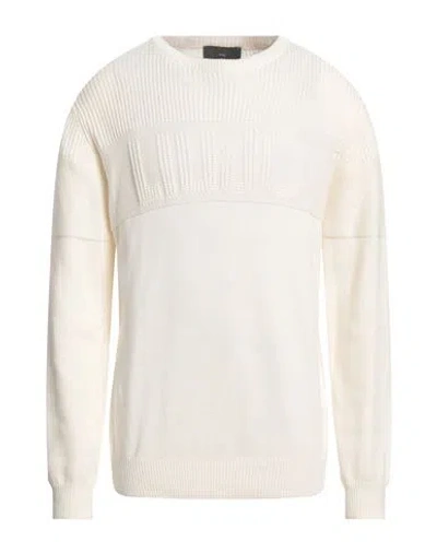 Liu •jo Man Man Sweater Ivory Size 3xl Cotton In White